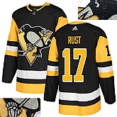 Penguins #17 Bryan Rust Black Glittery Edition Adidas Jersey,baseball caps,new era cap wholesale,wholesale hats
